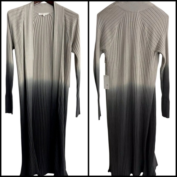 Anthropologie Burning Torch Sahara Ribbed Ombre Duster Open Long Cardigan XXS - Picture 2 of 9